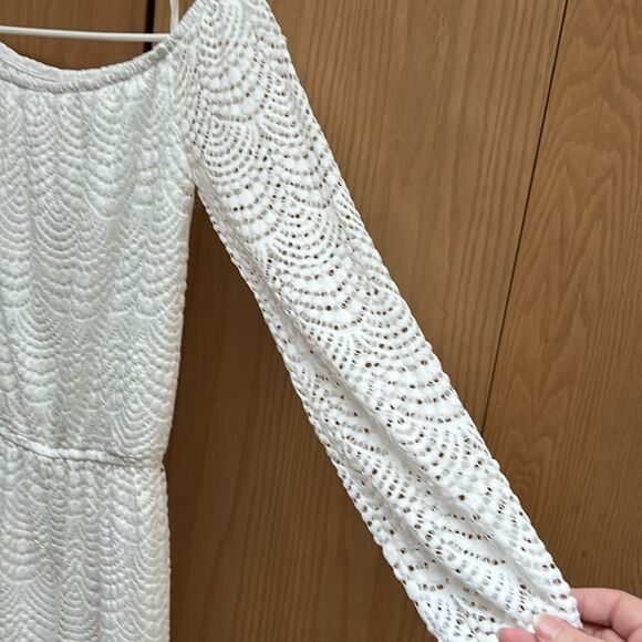 Lilly Pulitzer Lana Skort Romper White Scalloped Shell Lace Size XS - Picture 3 of 7